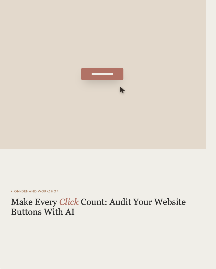 Website button and call-to-action audit workshop