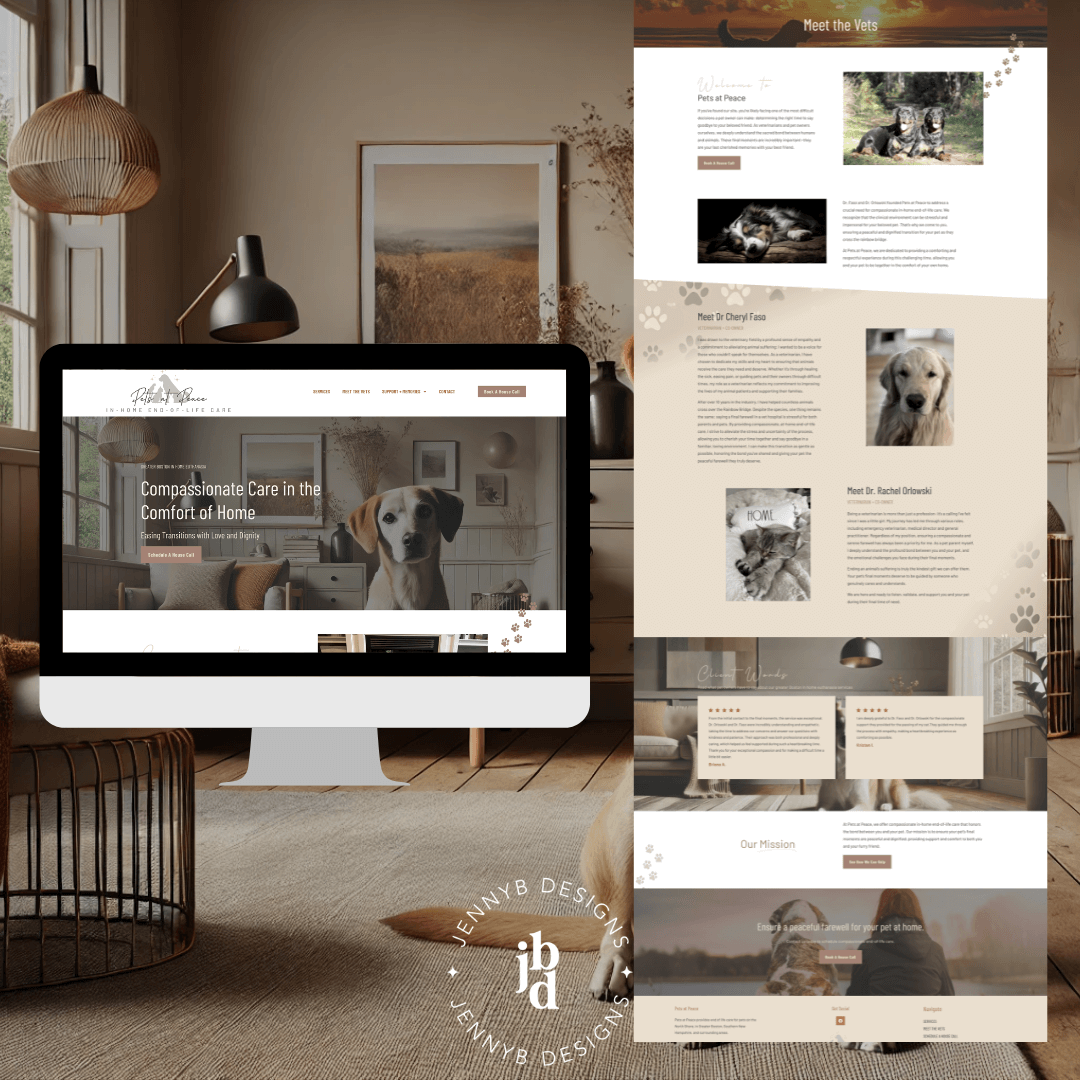 pets at peace about page mockup